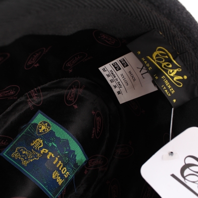 Мъжка зимна шапка Fedora Luigi&Guido Tesi F71, Черен меланж