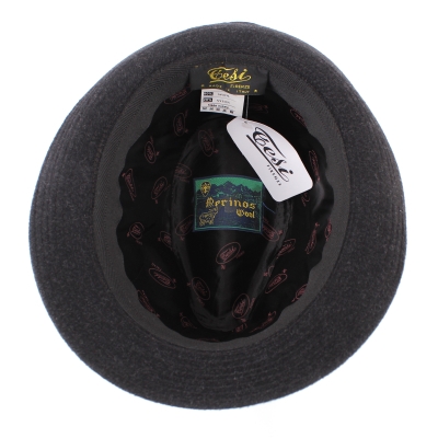 Мъжка зимна шапка Fedora Luigi&Guido Tesi F71, Черен меланж