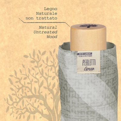 Дамски неавтоматичен чадър Perletti Green 19131, Зебра