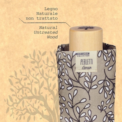 Дамски неавтоматичен чадър Perletti Green 19125, Сив