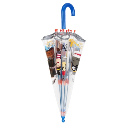 Кids' transparent umbrella Perletti CoolKids Pirate 15602