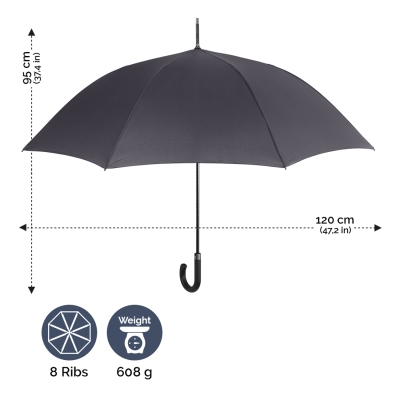 Мъжки автоматичен голф чадър Perletti Technology 21669/728, Сив