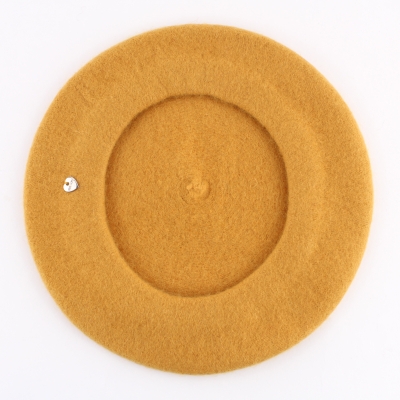 Дамска вълнена барета HatYou CP0764, Горчица