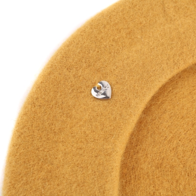 Дамска вълнена барета HatYou CP0764, Горчица