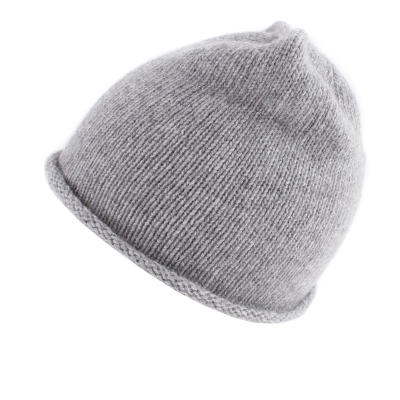 Плетена вълнена шапка Pulcra Lana, Сив