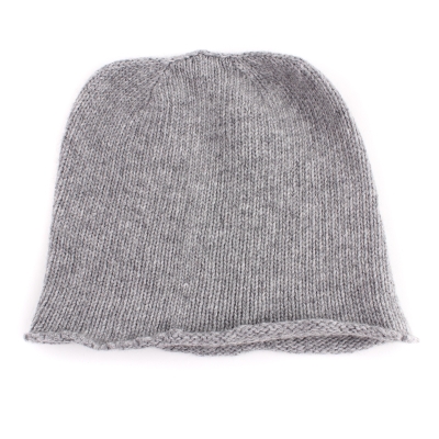 Плетена вълнена шапка Pulcra Lana, Сив