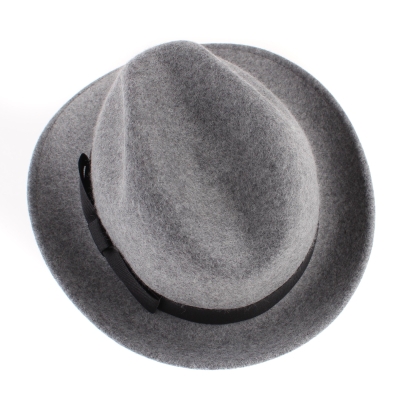 Мъжка филцова шапка Fedora HatYou CF0045, Сив меланж