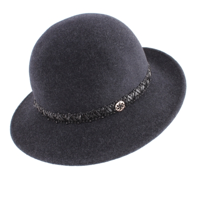 Pălărie de pâslă pentru femei Granadilla JG6030, Gri închis