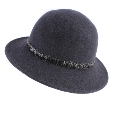 Pălărie de pâslă pentru femei Granadilla JG6030, Gri închis