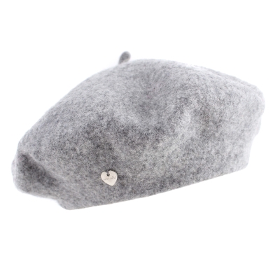 Дамска вълнена барета HatYou CP0764, Светлосив меланж