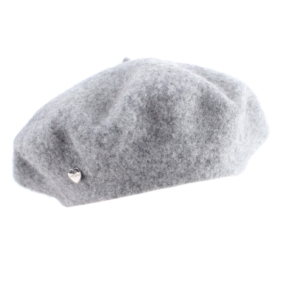 Дамска вълнена барета HatYou CP0764, Светлосив меланж