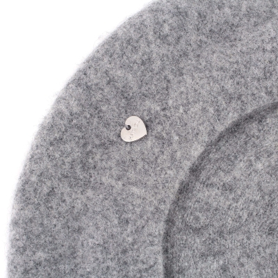 Дамска вълнена барета HatYou CP0764, Светлосив меланж