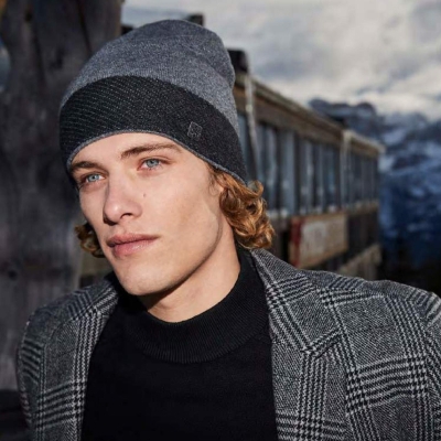 Мъжка плетена шапка Granadilla JG5148, Тъмносин