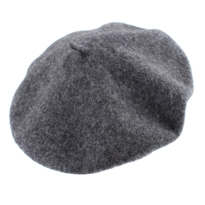 Дамска вълнена барета HatYou CP0764, Тъмносив меланж