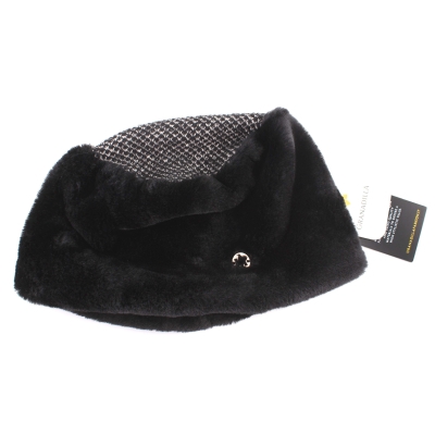 Palarie dama cu blana artificiala Granadilla JG5317, Neagra