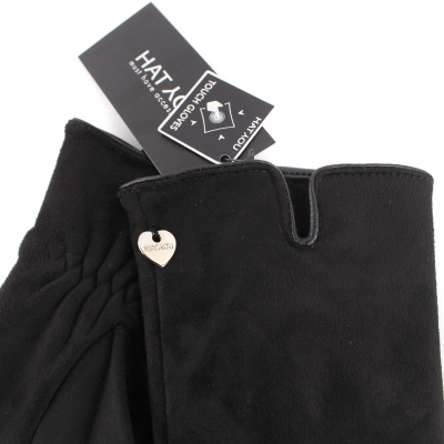 Дамски ръкавици от плат HatYou GL1204, Черен