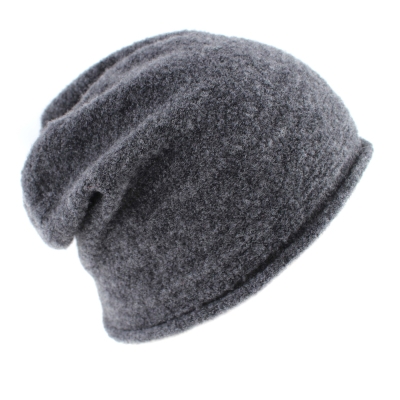 Дамска плетена шапка и кръгъл шал Fratelli Talli FT1947/1948, Тъмносив