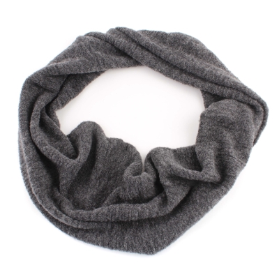 Дамска плетена шапка и кръгъл шал Fratelli Talli FT1947/1948, Тъмносив