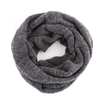 Дамска плетена шапка и кръгъл шал Fratelli Talli FT1947/1948, Тъмносив