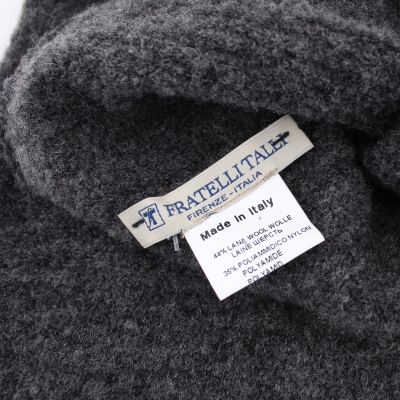 Дамска плетена шапка и кръгъл шал Fratelli Talli FT1947/1948, Тъмносив