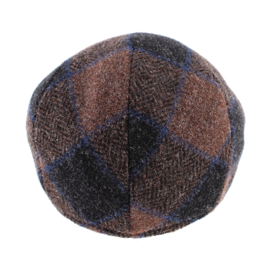 Мъжки вълнен каскет HatYou CP3500, Кафяво каре