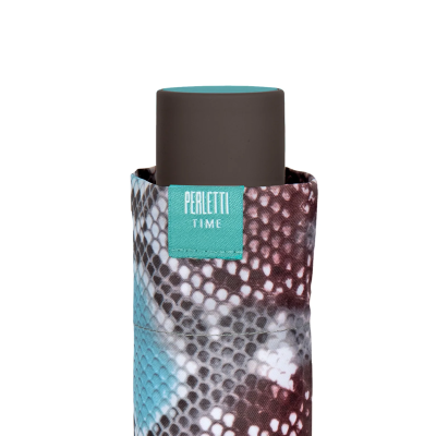 Дамски неавтоматичен чадър Perletti Time 26207, Питон/Син