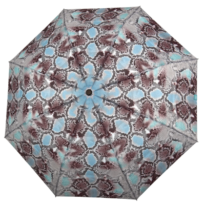 Дамски неавтоматичен чадър Perletti Time 26207, Питон/Син