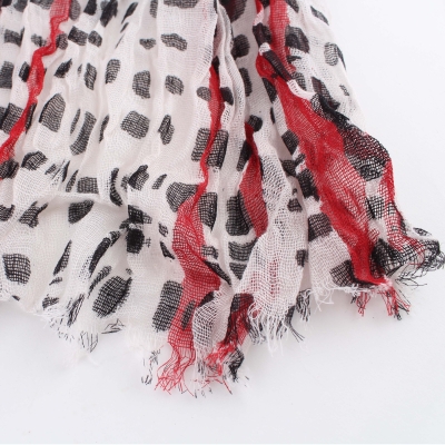 Летен памучен шал HatYou SE0563, 70х180 см, Червен