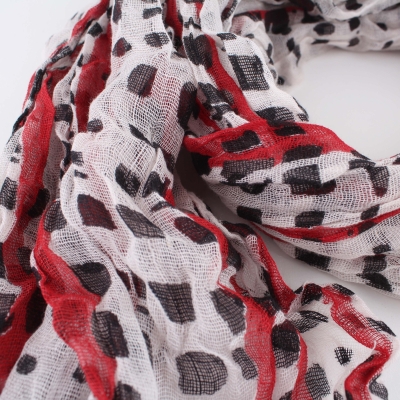 Летен памучен шал HatYou SE0563, 70х180 см, Червен