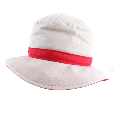 Ladies' hat with linen Granadilla JG6001, Natural/Red