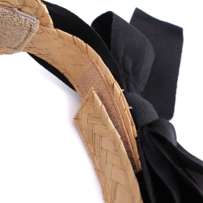 Wide-brimmed palm straw visor Fratelli Mazzanti FM 7636, Natural