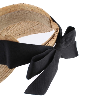 Wide-brimmed palm straw visor Fratelli Mazzanti FM 7636, Natural