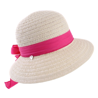 Palarie de vara dama HatYou CEP0423, Panglica cyclamen