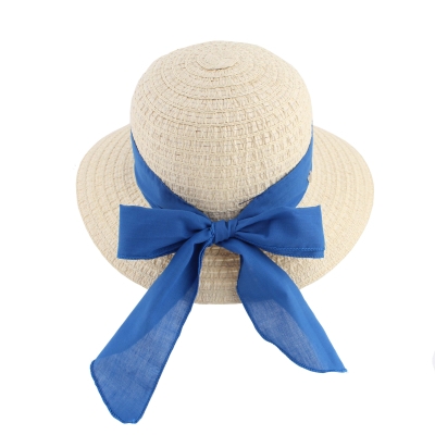 Palarie de vara dama HatYou CEP0423, Panglica Albastru