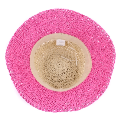 Ladies' summer hat HatYou CEP0793, Natural/Cyclamen