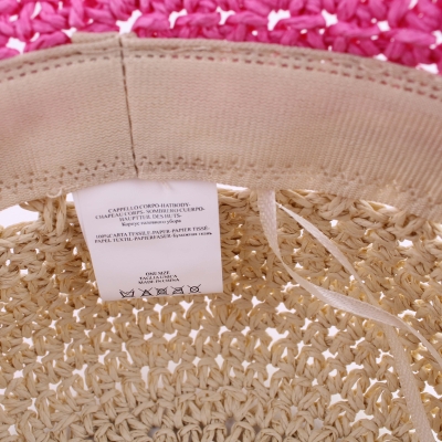 Ladies' summer hat HatYou CEP0793, Natural/Cyclamen