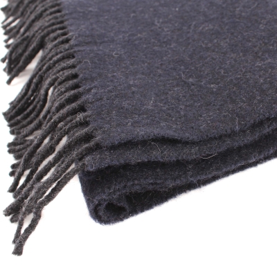 Зимен вълнен шал Pulcra Pania 37x160 cm, Тъмносин меланж