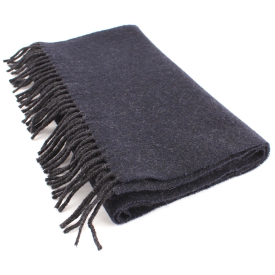 Зимен вълнен шал Pulcra Pania 37x160 cm, Тъмносин меланж