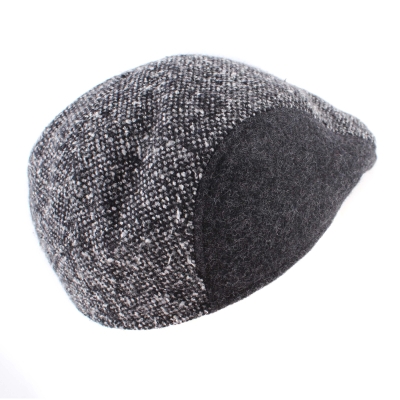 Мъжки вълнен каскет с наушник Granadilla JG5616, Тъмносив меланж