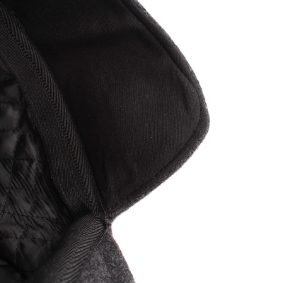 Мъжки вълнен каскет с наушник Granadilla JG5616, Тъмносив меланж