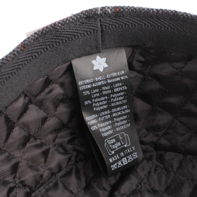 Мъжки вълнен каскет Granadilla JG5618, Тъмносиво каре