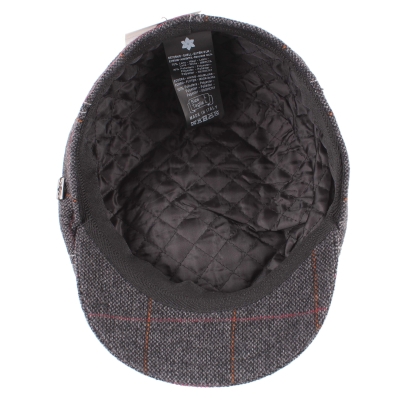 Мъжки вълнен каскет Granadilla JG5618, Тъмносиво каре