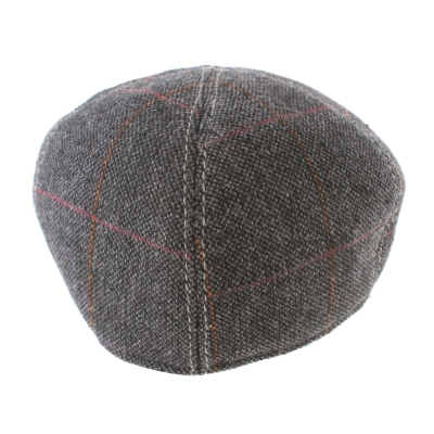 Мъжки вълнен каскет Granadilla JG5618, Тъмносиво каре