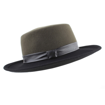 Филцова гондолиерска шапка HatYou CF0255, Черен/Зелен