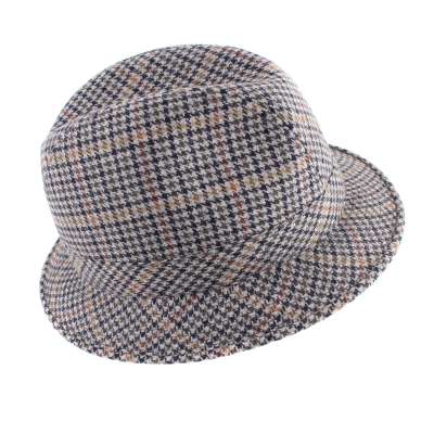 Мъжка шапка от вълнен плат Tesi F35, Сив пепит