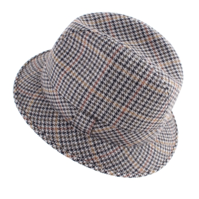 Мъжка шапка от вълнен плат Tesi F35, Сив пепит