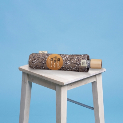 Дамски неавтоматичен чадър Perletti Green 19125, Кафяв