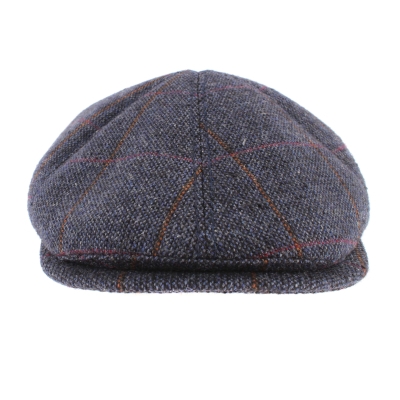 Мъжки вълнен каскет Granadilla JG5618, Тъмносиньо каре