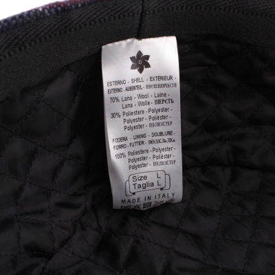 Мъжки вълнен каскет Granadilla JG5618, Тъмносиньо каре