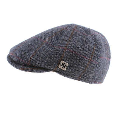 Мъжки вълнен каскет Granadilla JG5618, Тъмносиньо каре